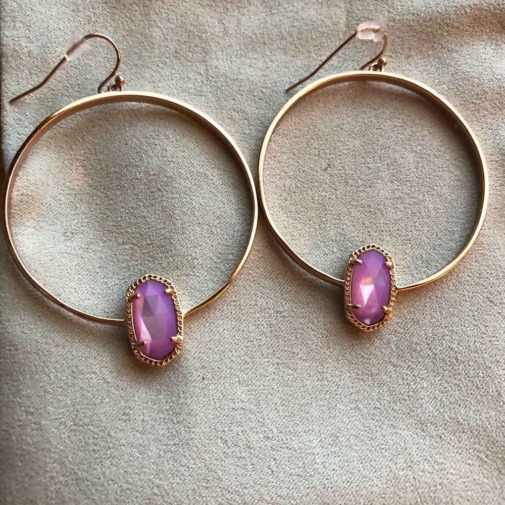 Kendra Scott Lilac and Rosegold Eloras